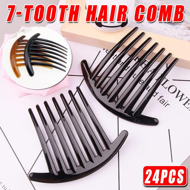 24pcs Womens 7-Tooth Hair Comb Hair Accessories for Simple Updo Hairstyles