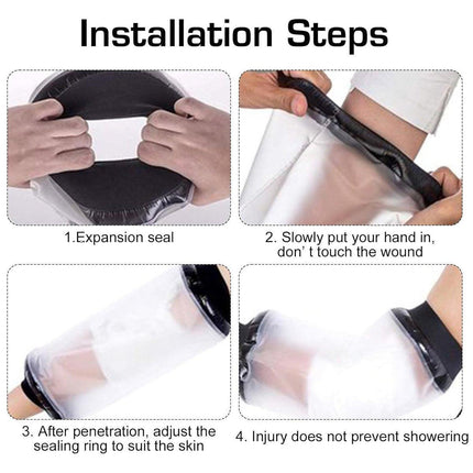 Reusable Waterproof Elbow Sleeve for Shower Bath – Keep Bandages Dry