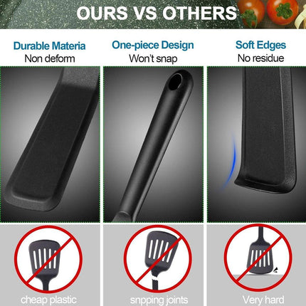 4PCS Kitchen Silicone Spatula Frying Shovel Non-stick Pan Frying Fish Shovel