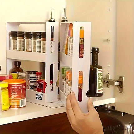 Rotating Spice Rack Kitchen Organizer Food Storage Rack Spice Organizer Stand