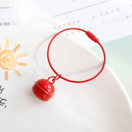 Gift DIY Pendant Color Bell Keychain Key Chain Accessories Plastic Key Ring Gift - Aimall