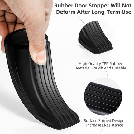 5PCS Anti-Theft Door Stopper Safety Block Plug Household Door Stop Wedge Set