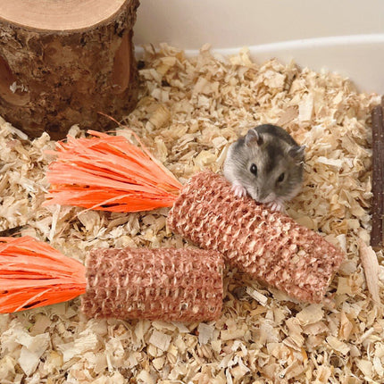 10pcs Pet Chewing Radish Hamster Toys Corn Cob Teething Sticks for Small Animals