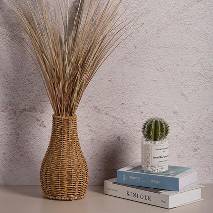 Imitation Rattan Woven Vase Decorative Flower Vase Arrangement for Home Decor