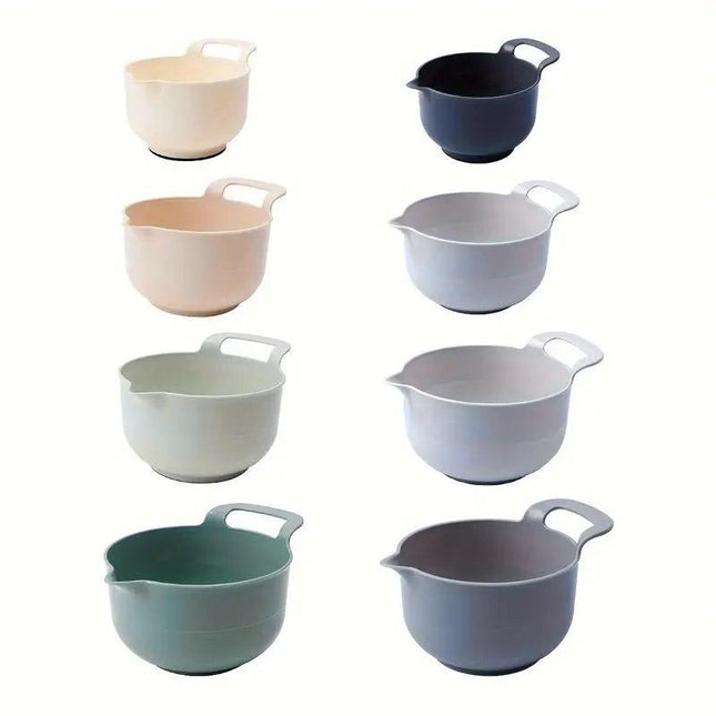 4pcs Salad Bowls with Handles Vegetable and Fruit Snack Serving Plates Durable