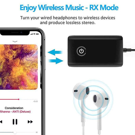 Bluetooth 5.0 Transmitter Receiver 2 in 1 Wireless Audio Aux Adapter 3.5mm - Aimall