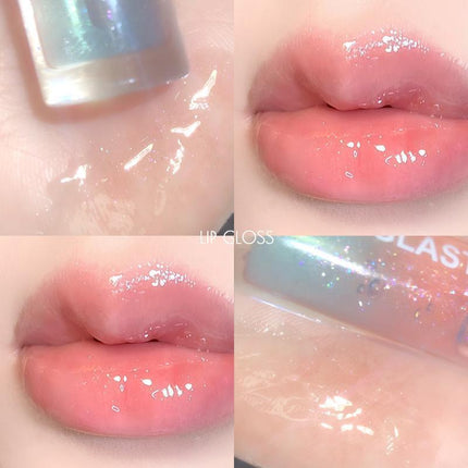 Jelly Glitter Lipstick Clear Lip Oil Moisturizing Lip Tinted Waterproof Lasting - Aimall
