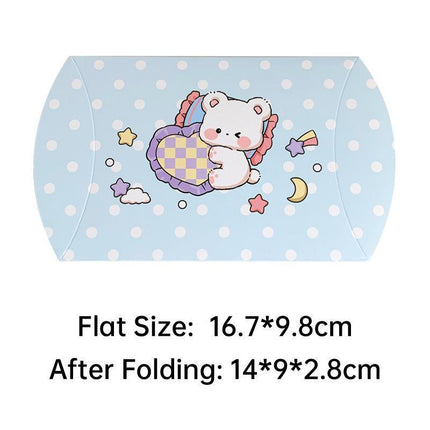 100PCS Pillow Shape Gift Boxes Paper Pouch Folding Carton Party Wedding Favors