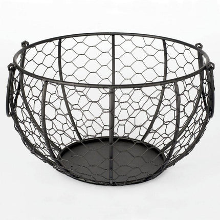 Egg Basket Fruit Storage Basket Blue Iron Basket Home Sundries Organiser Holder