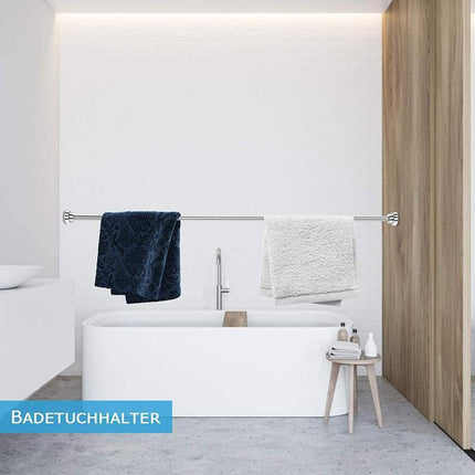 Adjustable Tension Rod Extendable Rack Shower Wind Curtain Closet Pole 50-160cm - Aimall