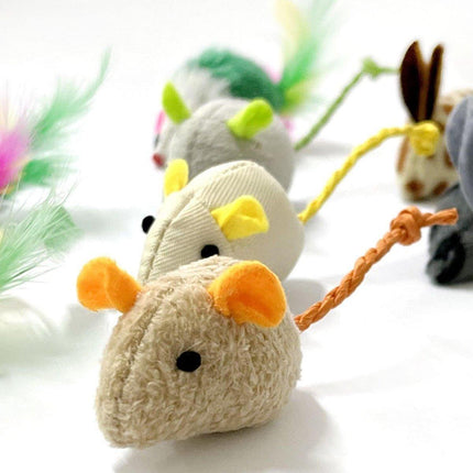 Interactive Plush Catnip Mouse Toy Durable Scratch-Resistant Fun Kitten Play Toy