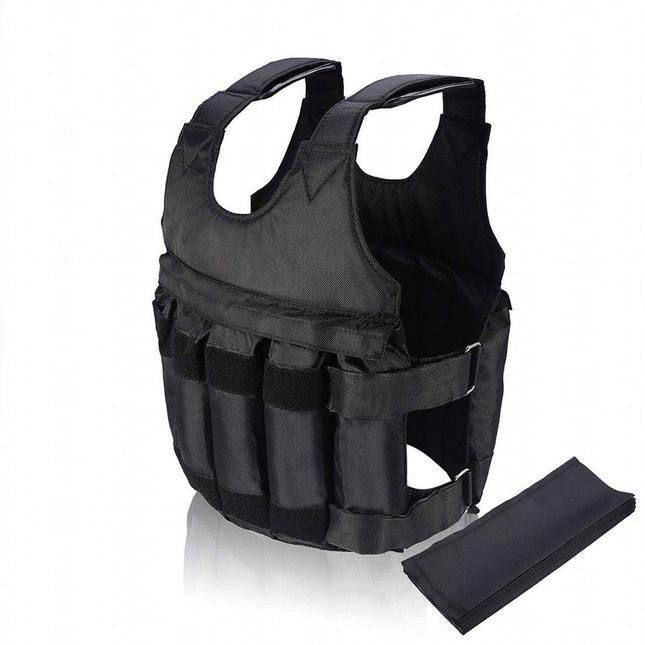 Adjustable Weighted Vest for Fitness Training with Sandbag Steel Plates Gear