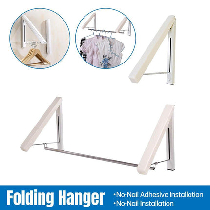 Mini Wall Hanging Retractable Clothes Drying Rack Space Saving Laundry Hanger