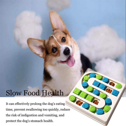 Interactive Dog Puzzle Toy S Shaped Treat Dispenser Pet Training Food Feeder