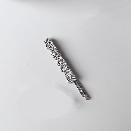 Chic Silver Water Ripple Hair Clip