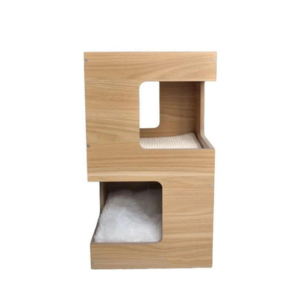 Double Layer Cat Climbing Shelf Multi-Level Cat Hutch Pet Furniture for Cats