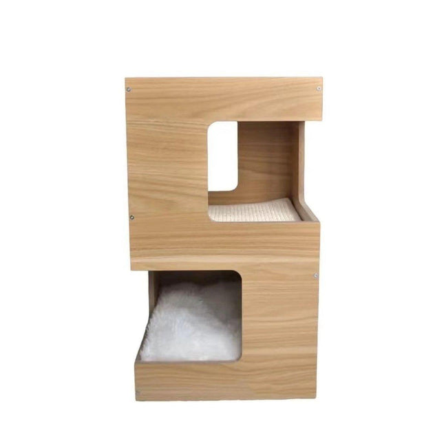 Double Layer Cat Climbing Shelf Multi-Level Cat Hutch Pet Furniture for Cats