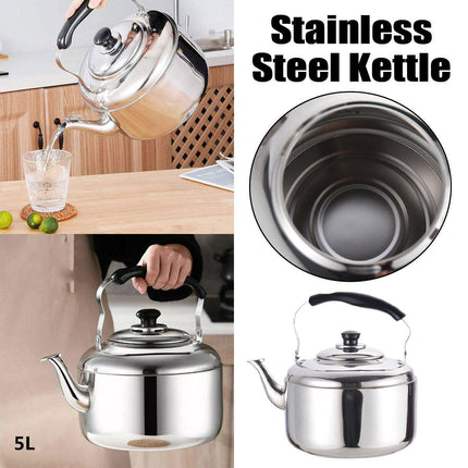 Large Capacity Stainless Steel Kettle for Home Restaurant Induction Cooker Safe