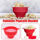 Popcorn Popper Maker Microwave Silicone Collapsible Bowl Container w/Lid Kitchen