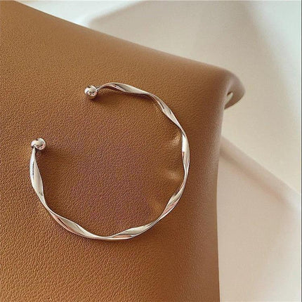 Bangle Bowknot Bells Bracelet Korean Opening Wrist Chain Women Silver Bracelet - Aimall