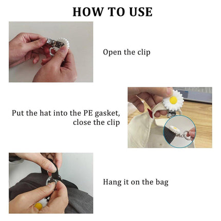 Silicone Daisy Flower Sunflower Brim Clip Anti-Slip Chrysanthemum Cap Holder