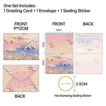 30pcs Oil Painting Postcard Set Illustration Small Cards for Birthday Gifts