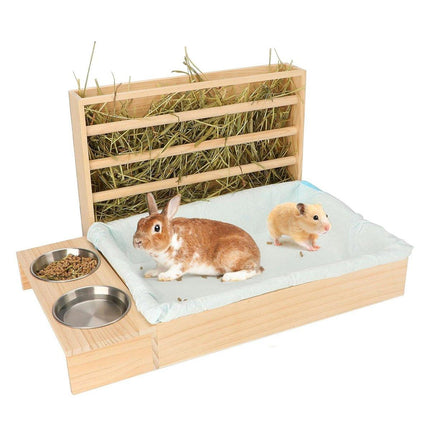 Rabbit Feeder Box Small Animal Feeder for Pet Feeding Storage Home Use Durable