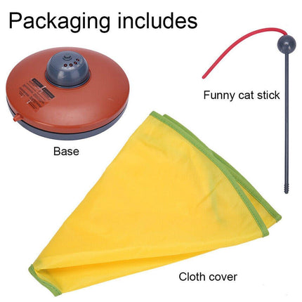 Interactive Cat Toy Electronic Kitten Teaser Moving Mouse Fabric Puzzle Game - Aimall