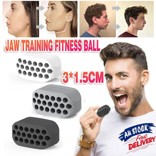 Jawline Trainer Neck Toner Jaw Training Fitness Ball Face Muscle Exerciser - Aimall