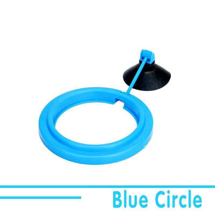 Fish Feeding Ring Aquarium Fish Tank Feeder Floating Fish Food Feeder Fish Food Blue - Aimall