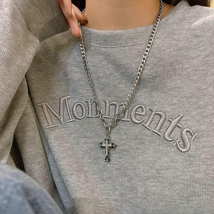 Hip Hop Cross Necklaces Men Women Punk Style Fashion Jewellery Chain