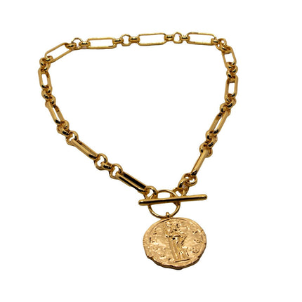 Chain Vintage OT Clasp Necklace Elegant Jewelry for Women Fashion Necklace