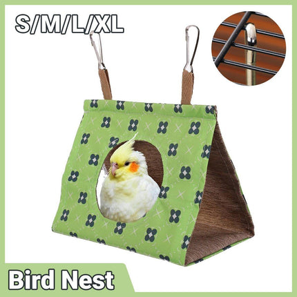 Triangle Hanging Bird Nest Parrot Sleeping Bed Summer Shelter for Other birds
