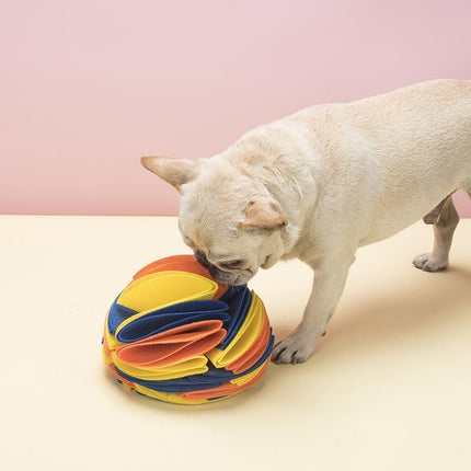 Snuffle ball Dog Puzzle Toys Increase IQ Slow Dispensing Feeder Pet Cat Trainiod L - Aimall
