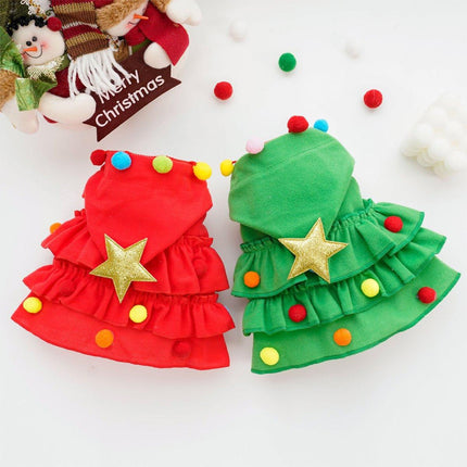 Christmas Pet Cape Shawl Winter Holiday Dog Cat Costume Cloak Apparel Outfit