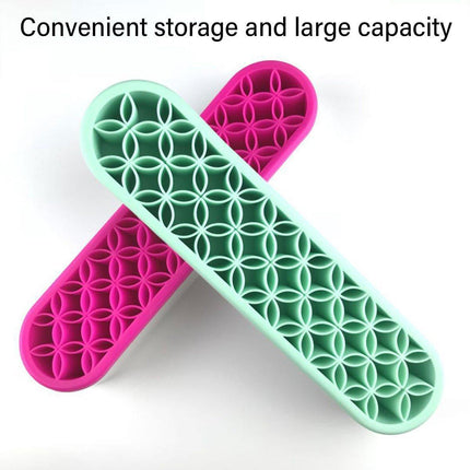 Silicone Makeup Organizer Cosmetic Storage Box Lipstick Brush Holder Desktop Box