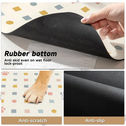Pet Feeding Mat Dogs Cats Absorbent Non Slip Pet Placemat Waterproof Mat