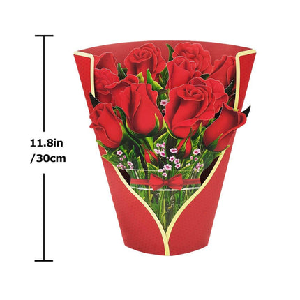 New Style 3D Pop Up Cards Paper Flower Bouquet Greeting Card for All Occasions