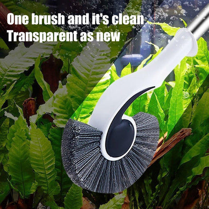 Fish Tank Cleaning Tool Long Handle Algae Removal Conch Brush Seahorse Cleaner