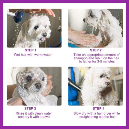 2in1 Pet Shampoo Conditioner for Dog Cat Tearless Grooming Soothing Clean Shower - Aimall