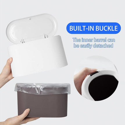 Desktop Wastebasket Organizer Small Trash Bin Compact Wastebasket for Office Use