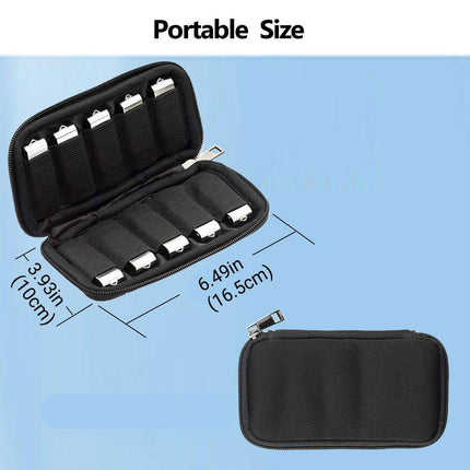 3PCS Large Capacity USB Flash Drive Storage Case Portable Black U Disk Bag