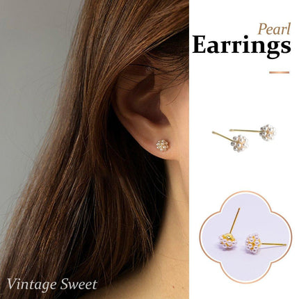 Elegant Simple Mini Pearl Stud Earrings for Girls Delicate Sweet Jewelry Gift