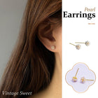 Elegant Simple Mini Pearl Stud Earrings for Girls Delicate Sweet Jewelry Gift