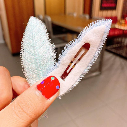 For Women Sweet Leaf Gradient Color Cute Hairpins Barrettes Side Clip Hair Clip - Aimall