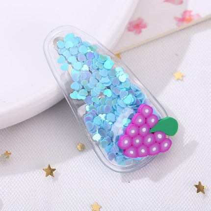 2PCS Cartoon Fruit Sequins Girl Hair Clips Baby Transparent Kids Birthday Party - Aimall