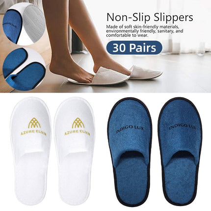 30 Pairs Hotel Guesthouse Hospitality Slippers for Household Comfort and Use