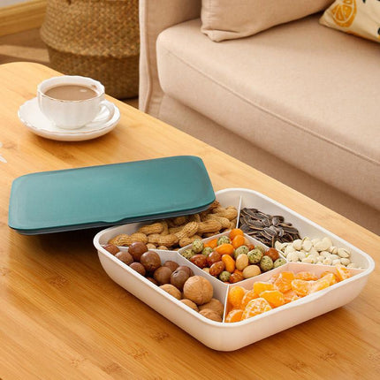 Plastic Fruit Plate Candy Box Dried Fruit Storage Box Snacks Nuts Tray Holder