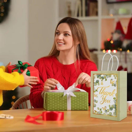 30Pcs Floral Gift Bags Handbags Paper Bags for Party Favors Wedding Decorations