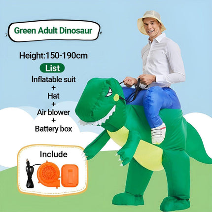 Inflatable Dinosaur Rider Costume Dinosaur Suit for Party and Halloween Cosplay